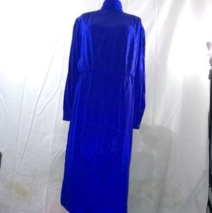 Liz claiborne vintage silk blue dress